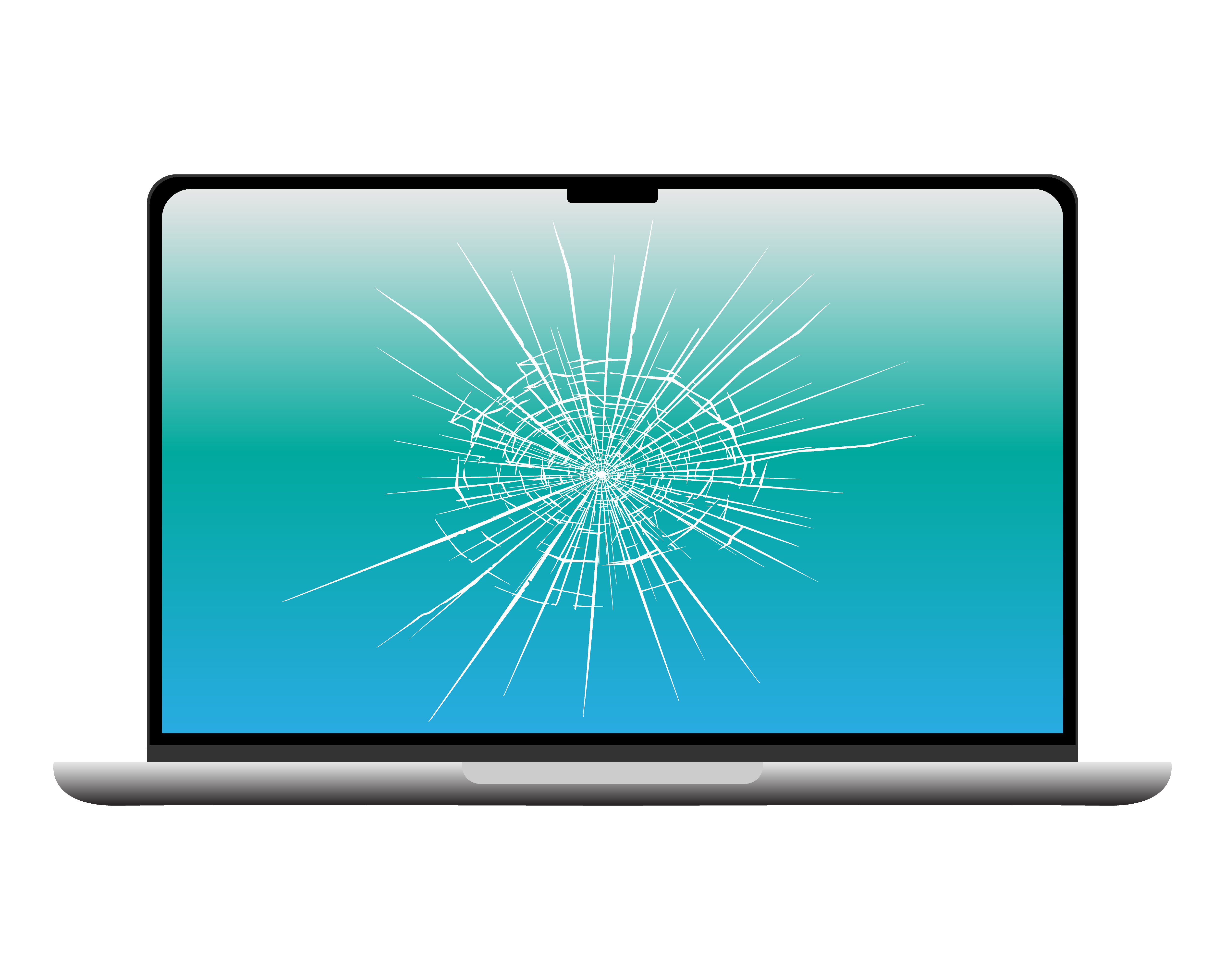 —Pngtree—mackbook pro broken screen vector 9018797