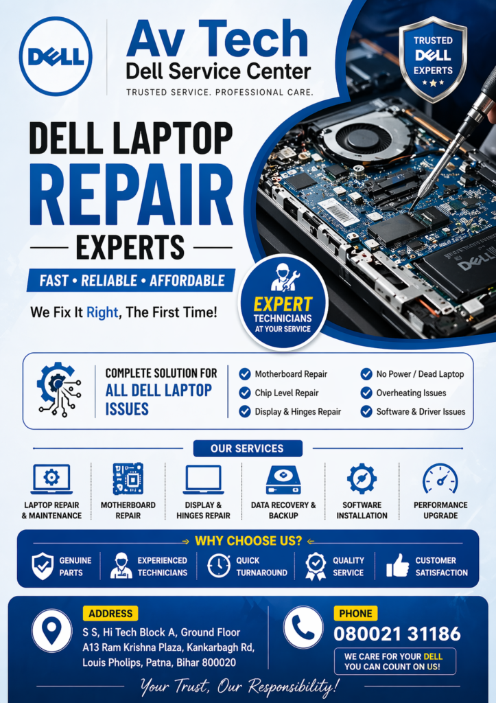 Dell laptop Motherboard Repair in Patna