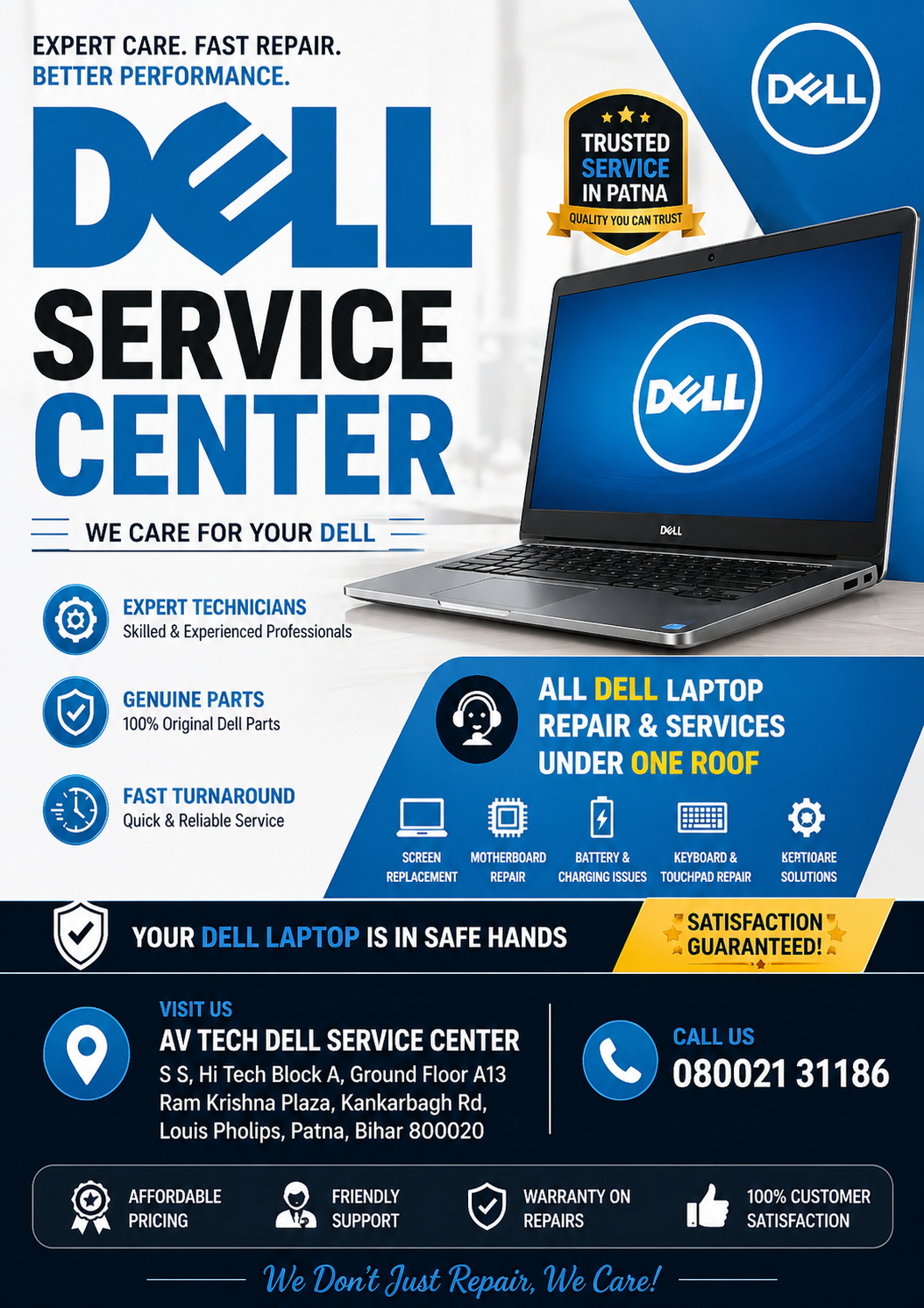 Dell Laptop Service Center in Patna