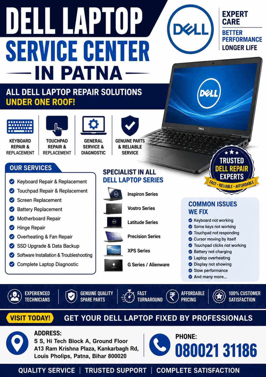 Dell Laptop Service Center in Patna