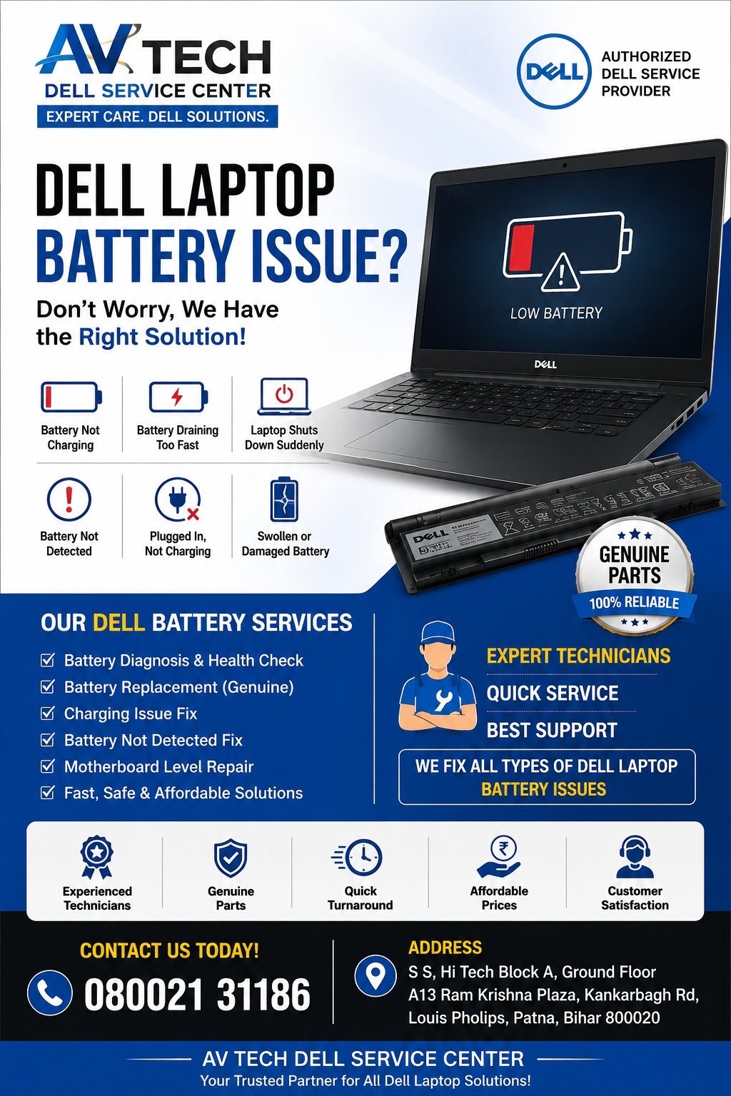 Dell Laptop Service Center in Patna