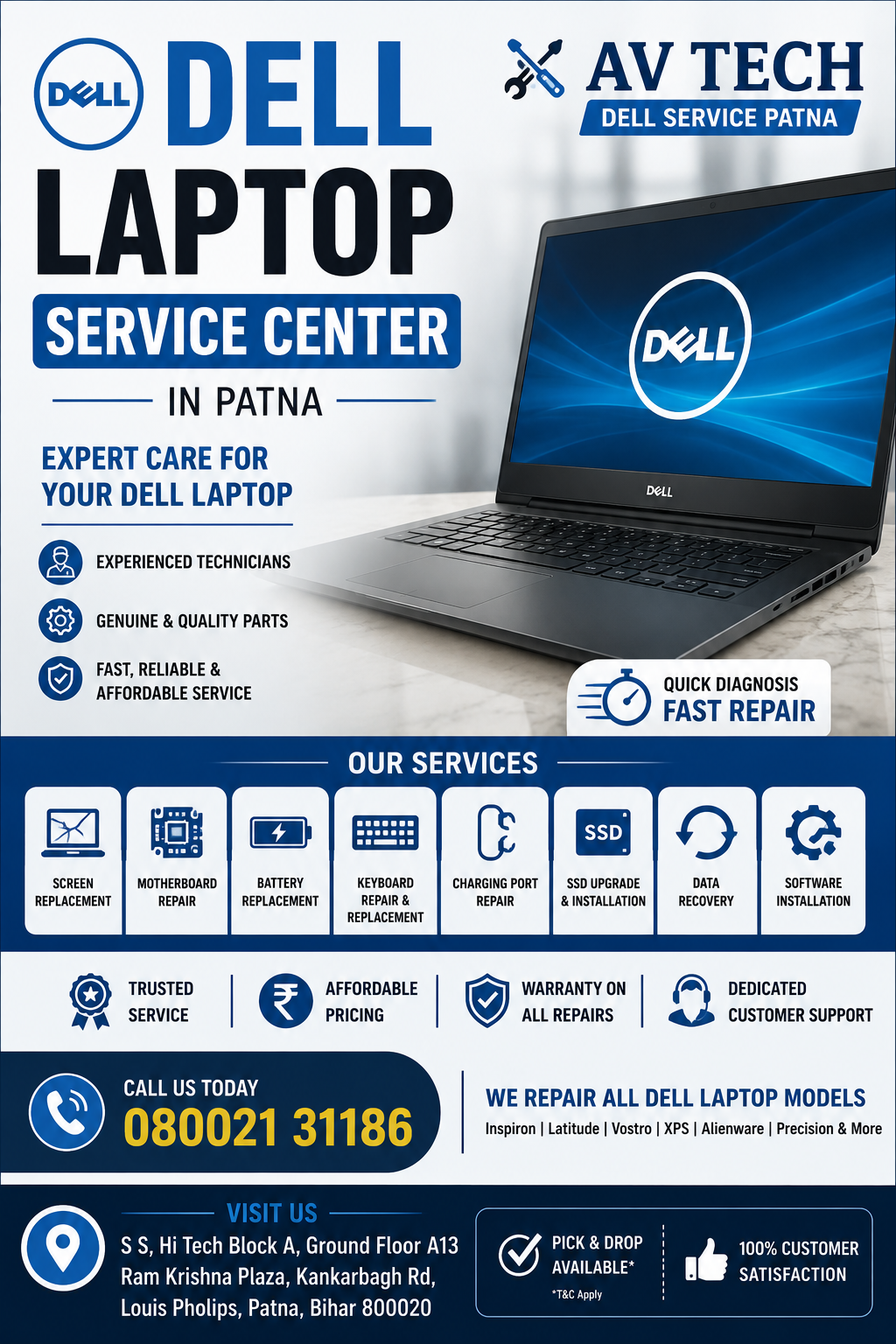 Dell Laptop Service Center in Patna 
