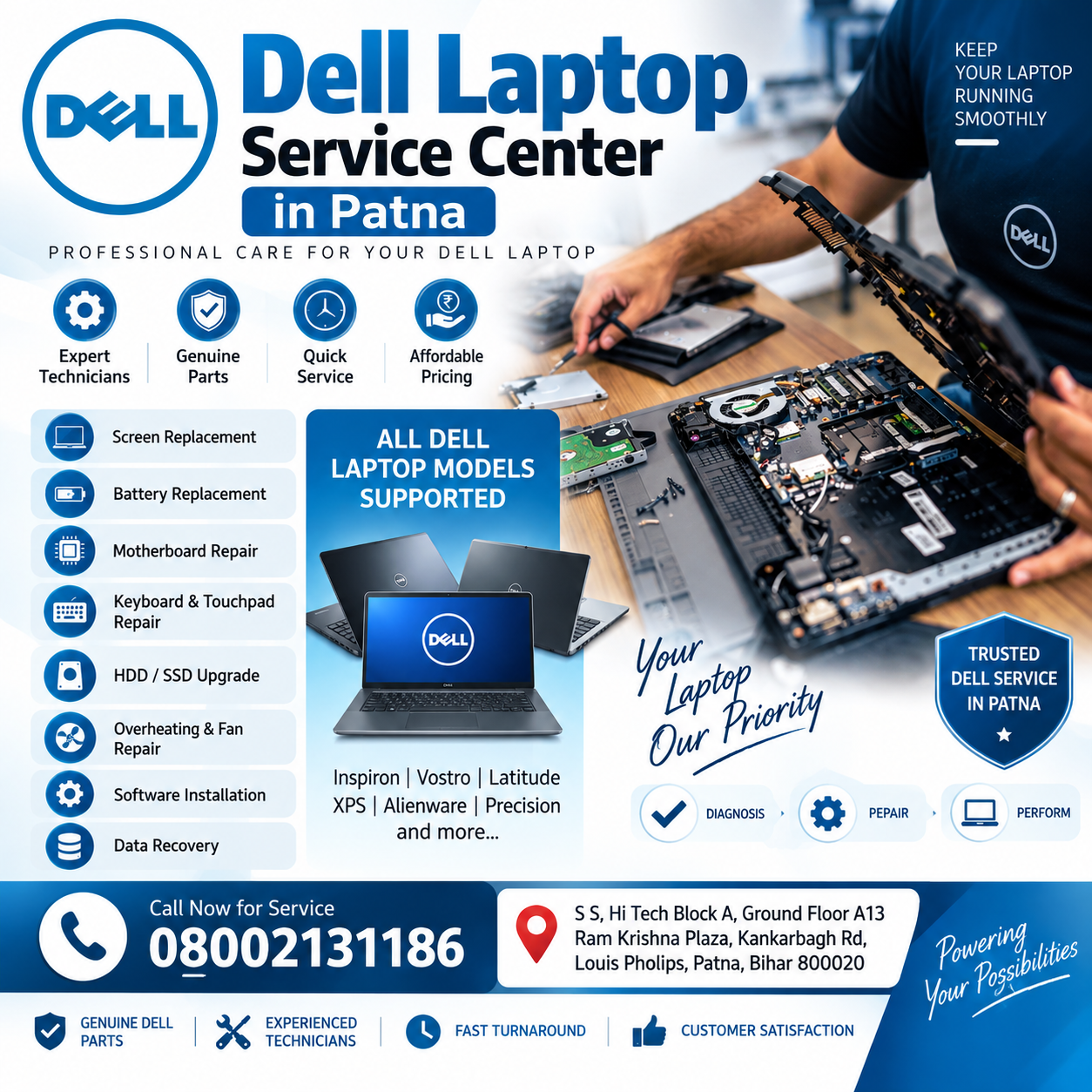 Dell Laptop Service Center in Patna